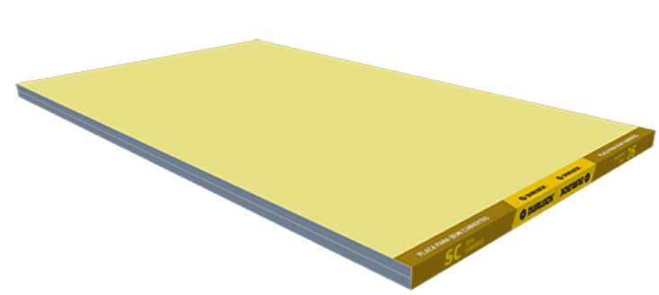 Durlock Placa Semi Cubiertos 1,20x2,40m Esp. 12,5mm