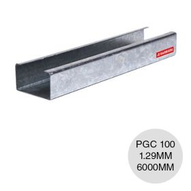 Perfil steel framing PGC 100 galvanizado 1.29mm x 100mm x 6000mm