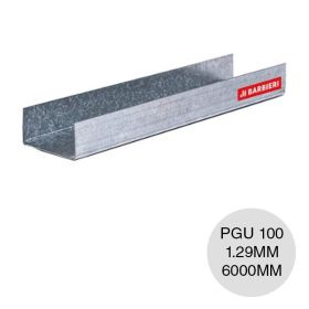 Perfil steel framing PGU 100 galvanizado 1.29mm x 100mm x 6000mm