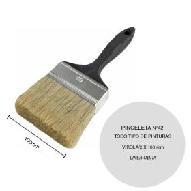 Pinceleta latex Nº42 plastico serie Black linea Profesional virola/2 x 100mm
