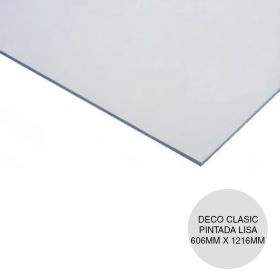 Placa cielorraso desmontable yeso Deco Clasic pintada lisa 6.4mm x 606mm x 1216mm