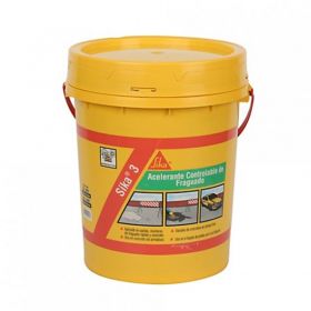 Aditivo acelerante fragüe hormigones y morteros Sika-3 sin cloruros balde x 25kg