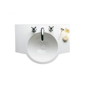 Bacha gres ceramico Marina de apoyo 1 agujero blanco brillante 190mm x 480mm x 650mm