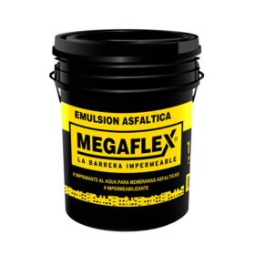 Emulsion asfaltica impermeabilizante Megaflex base acuosa aplicacion frio balde x 4kg