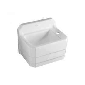 Bebedero porcelana uso publico de colgar blanco brillante 280mm x 295mm x 370mm