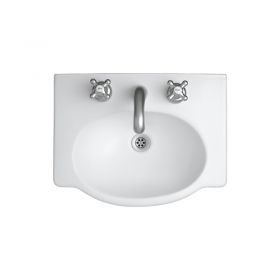 Bacha porcelana Venecia de apoyo 3 agujeros blanco brillante 205mm x 380mm x 485mm