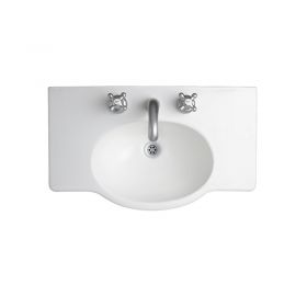 Bacha porcelana Venecia de apoyo 1 agujero blanco brillante 175mm x 380mm x 640mm