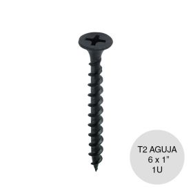 Tornillo autoperforante T2 punta aguja Solidtex 6 x 1"