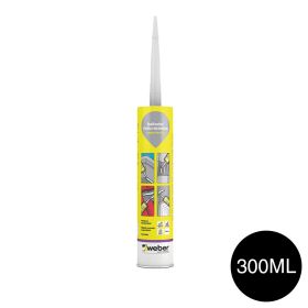 Sellador adhesivo juntas poliuretano Weber Flex PU exterior interior negro cartucho x 300ml