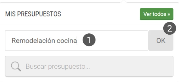 Crear presupuestos 1