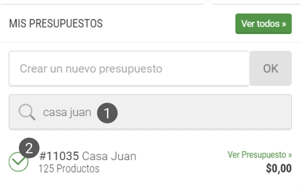 Crear presupuestos 2